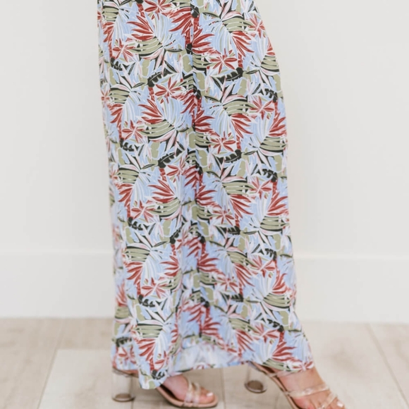 Davi & Dani Island Retreat Full Size Run Palazzo Pants in Pink - Picture 3 of 11
